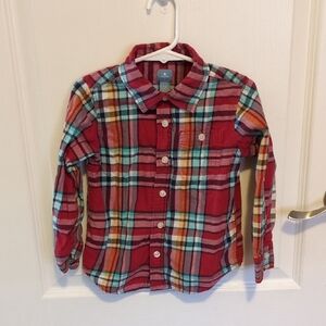 Plaid Kids Shirt - Red, Blue, Yellow